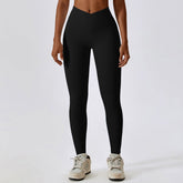Cross High Waist Tight Yoga Pants Thread Hip Lifting Sports Pants Outer Wear Running Quick Drying Fitness Pants